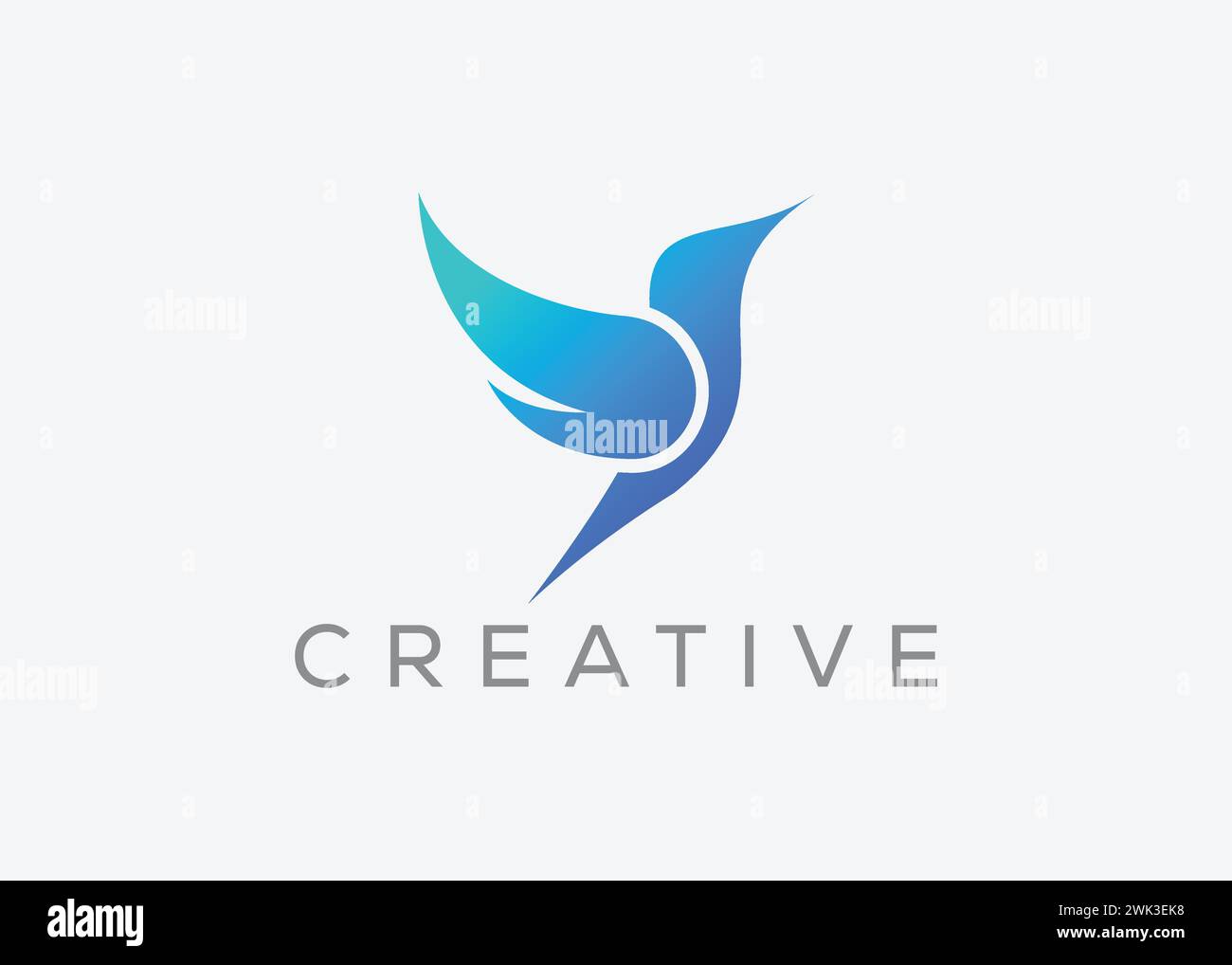 Kreative und minimalistische Design-Vorlage mit Vogel-Vektor-Logo. Dove Flying-Logo. Taubenvektor Stock Vektor