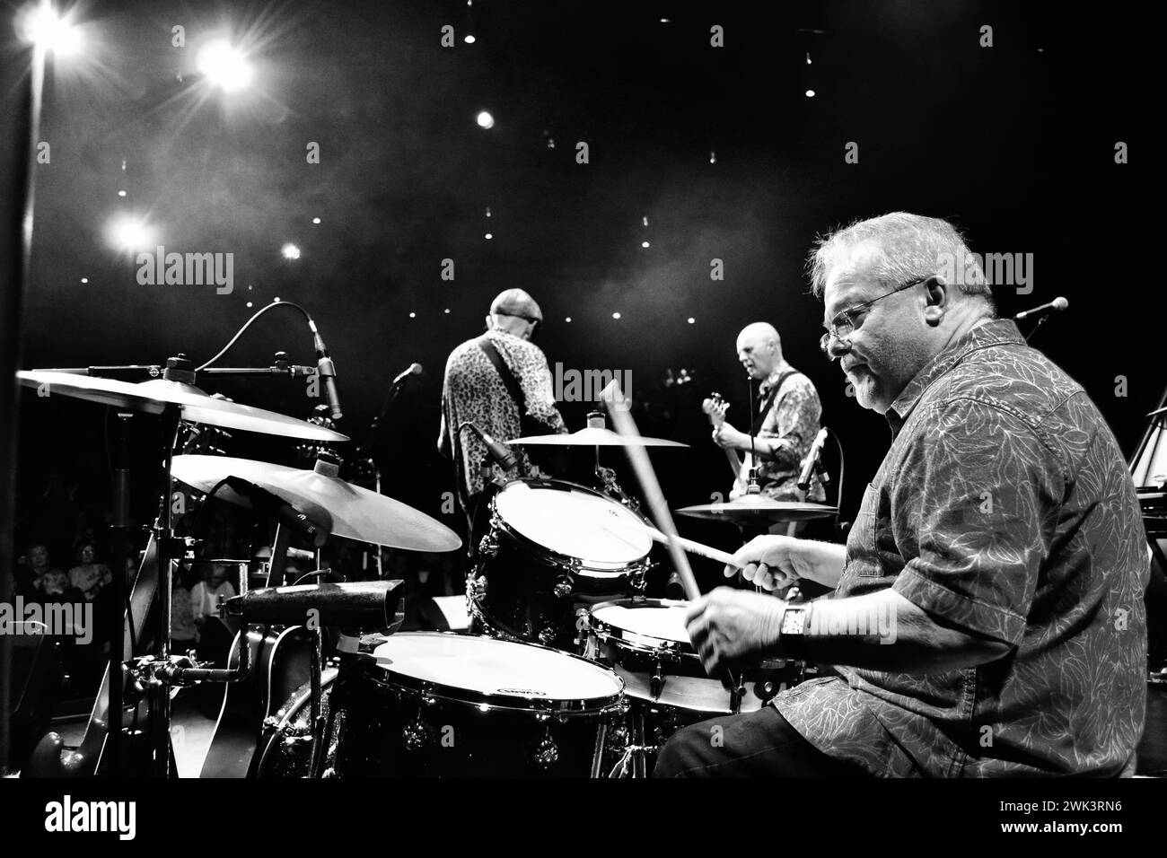 Die Folk-Rock-Band Lindisfarne trat im Februar 2024 live auf. Ich Danke James Hind/Alamy. Stockfoto