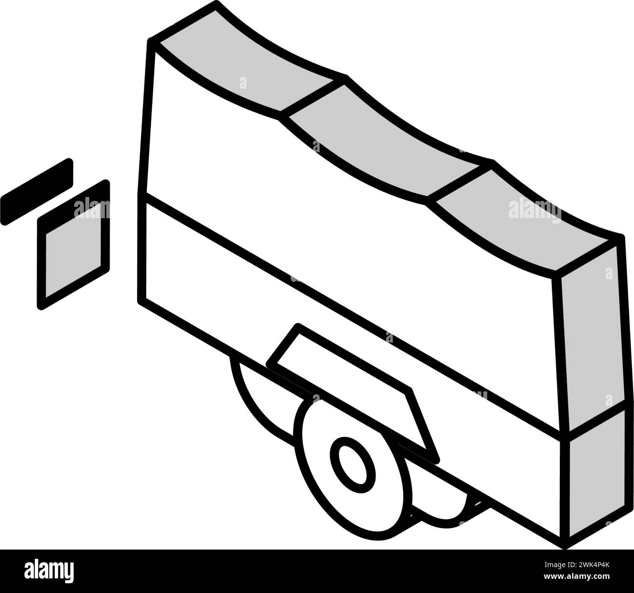 Isometrische Vektorgrafik des Transportanhängers Stock Vektor