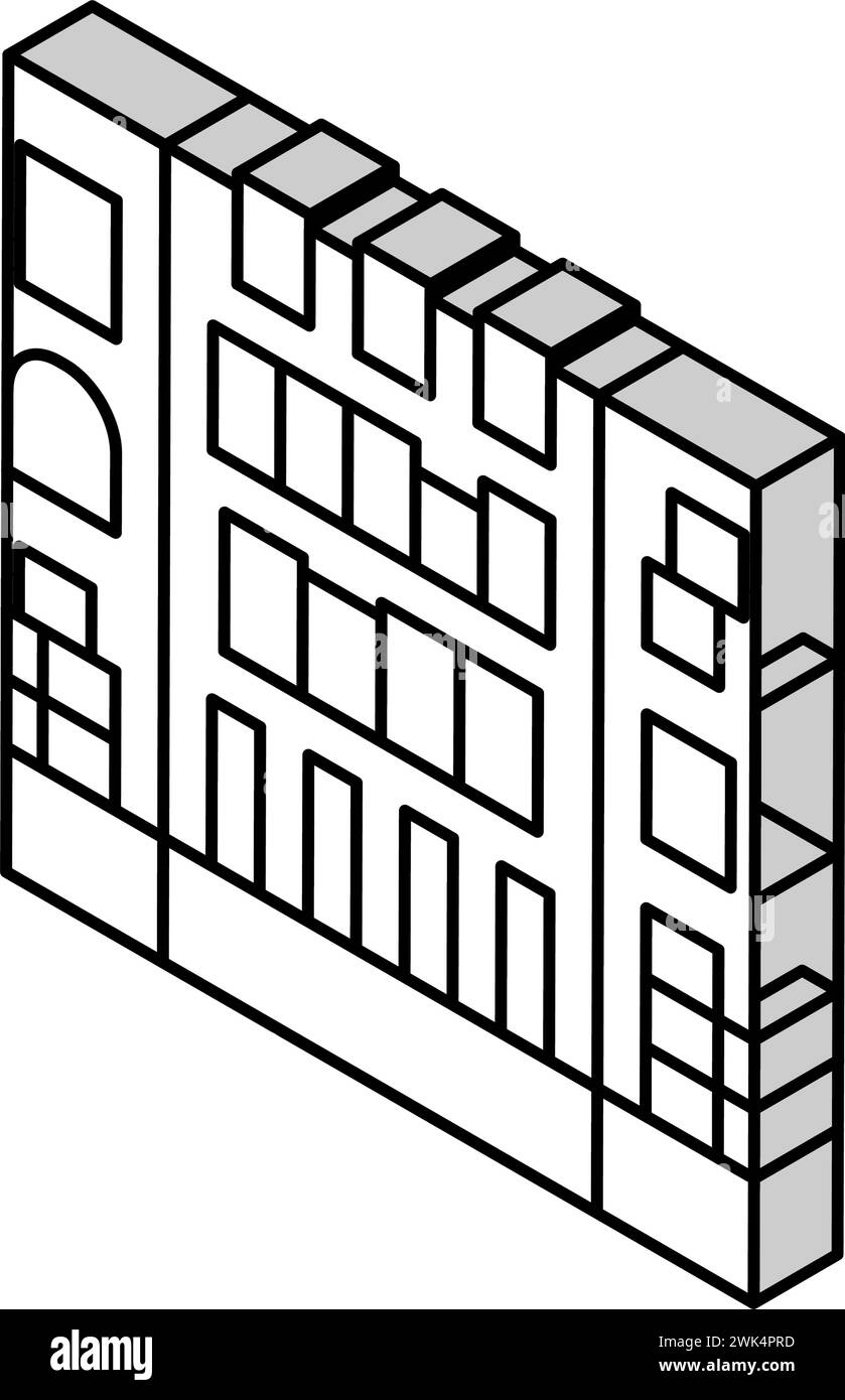 Lebensmitteltheke Produktgeschäft isometrische Icon Vektor-Illustration Stock Vektor