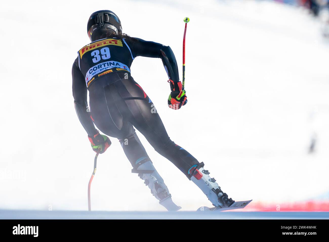 Cortina d’Ampezzo, Italien 28. Januar 2024. CASHMAN Keely (USA) trat beim Audi FIS Ski World Cup Frauen Super-G Rennen auf der Olympia C an Stockfoto