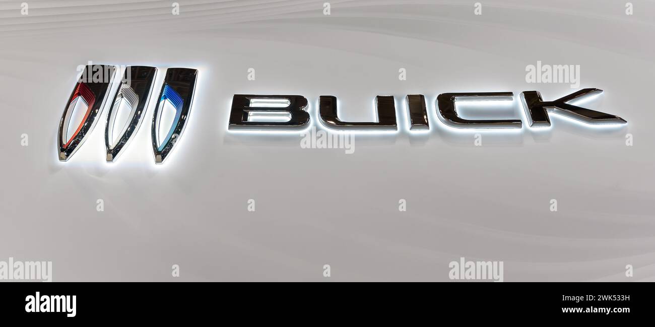 Buick, Logo-Design mit LED-Leuchten Stockfoto