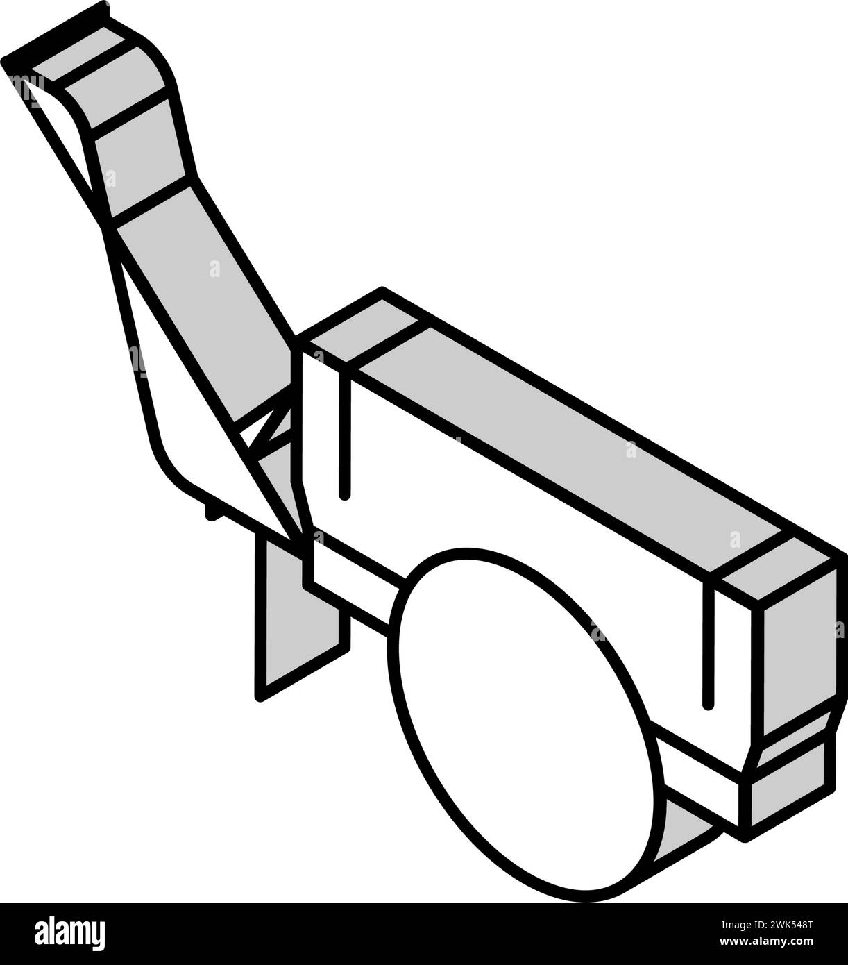 Isometrische Vektorgrafik des Gerätewagens Stock Vektor