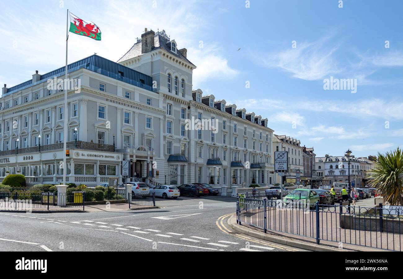 Llandudno Nordwales vereinigtes Königreich 02 Juni 2023 St. George's Hotel, an der Promenade Llandudno, North Shore, Conwy, Stockfoto