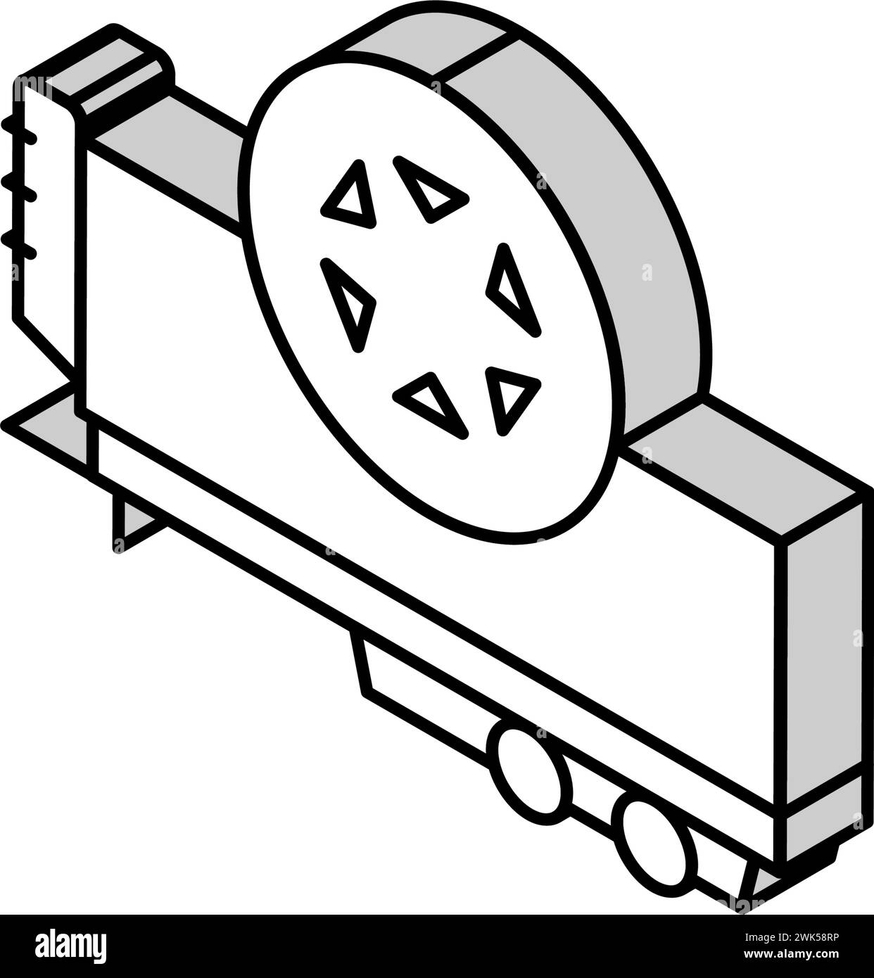 Illustration des Isometrischen Symbols des Kühlanhängers Stock Vektor