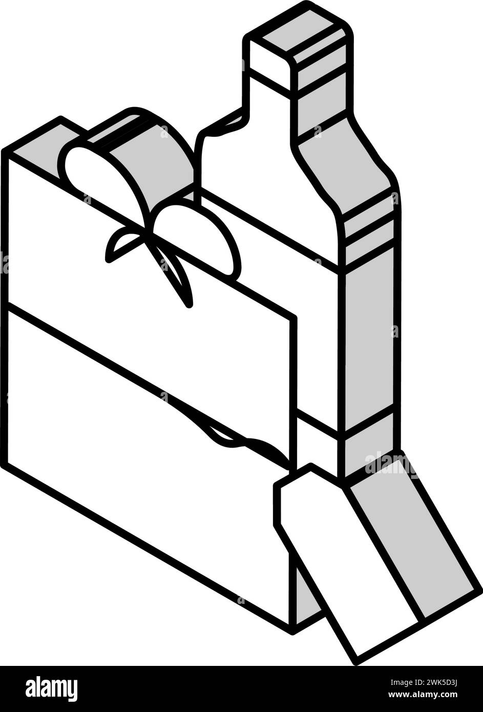 Alkoholgetränk Geschenk isometrische Icon Vektor Illustration Stock Vektor