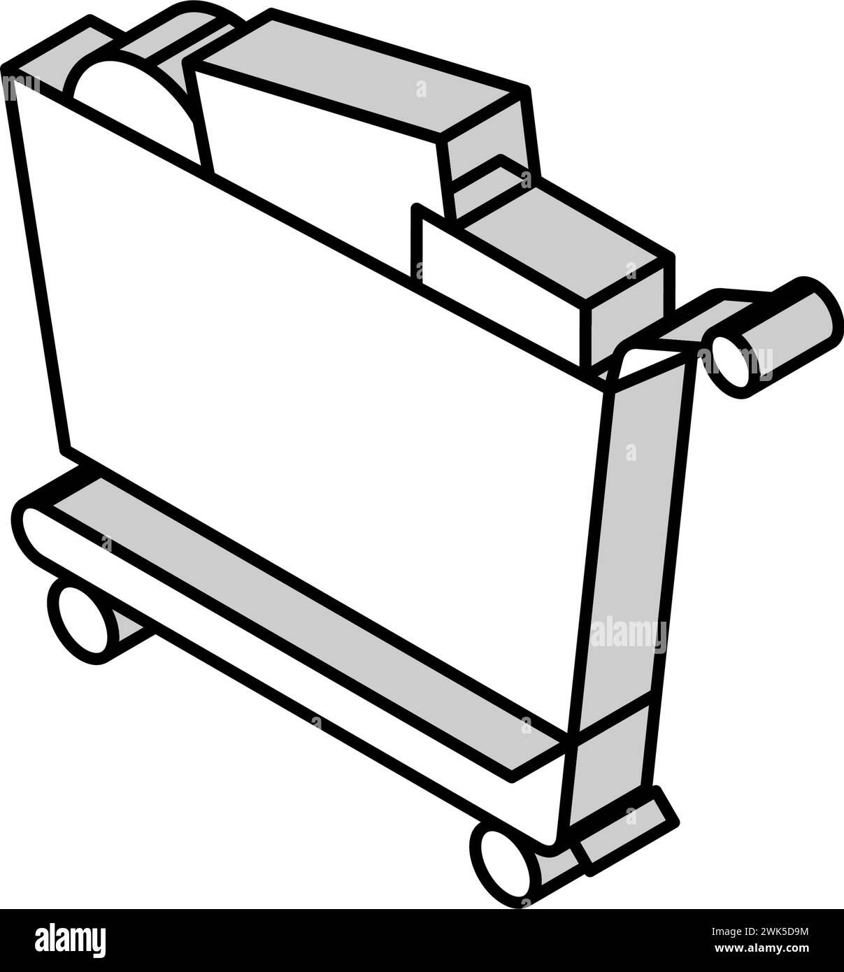 Shop Cart mit Käufen isometrische Iconvektorillustration Stock Vektor