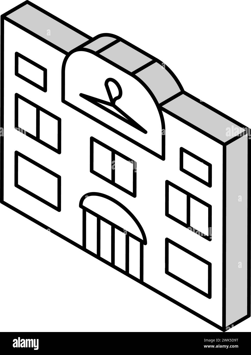 Bekleidungsgeschäft Boutique isometrische Icon Vektor Illustration Stock Vektor