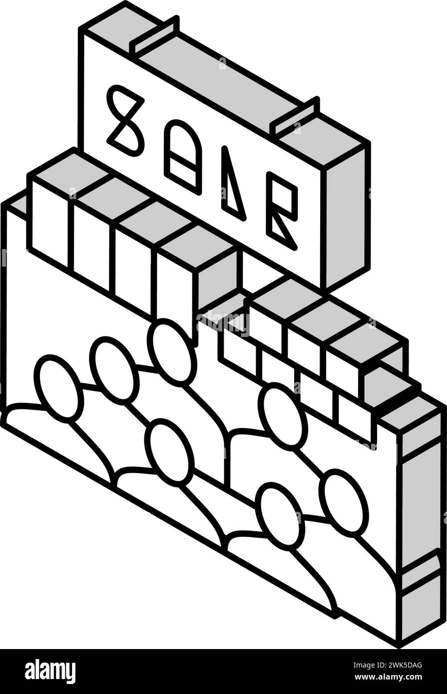 Sesonal Verkauf isometrische Icon Vektor Illustration Stock Vektor