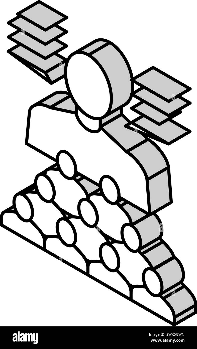Isometrische Iconvektorillustration für Social-Expert Stock Vektor