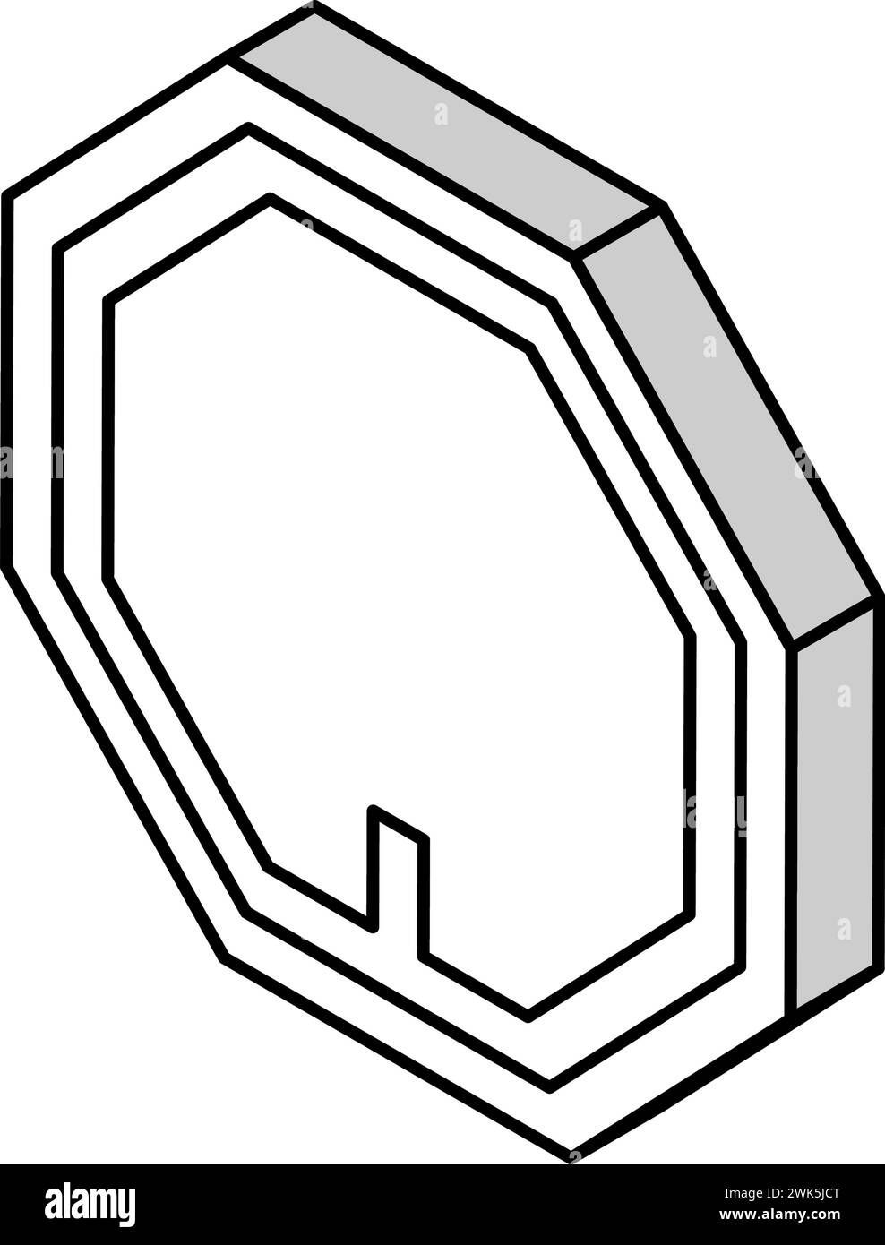 rfid-Isometrie-Symbolvektorillustration stoppen Stock Vektor