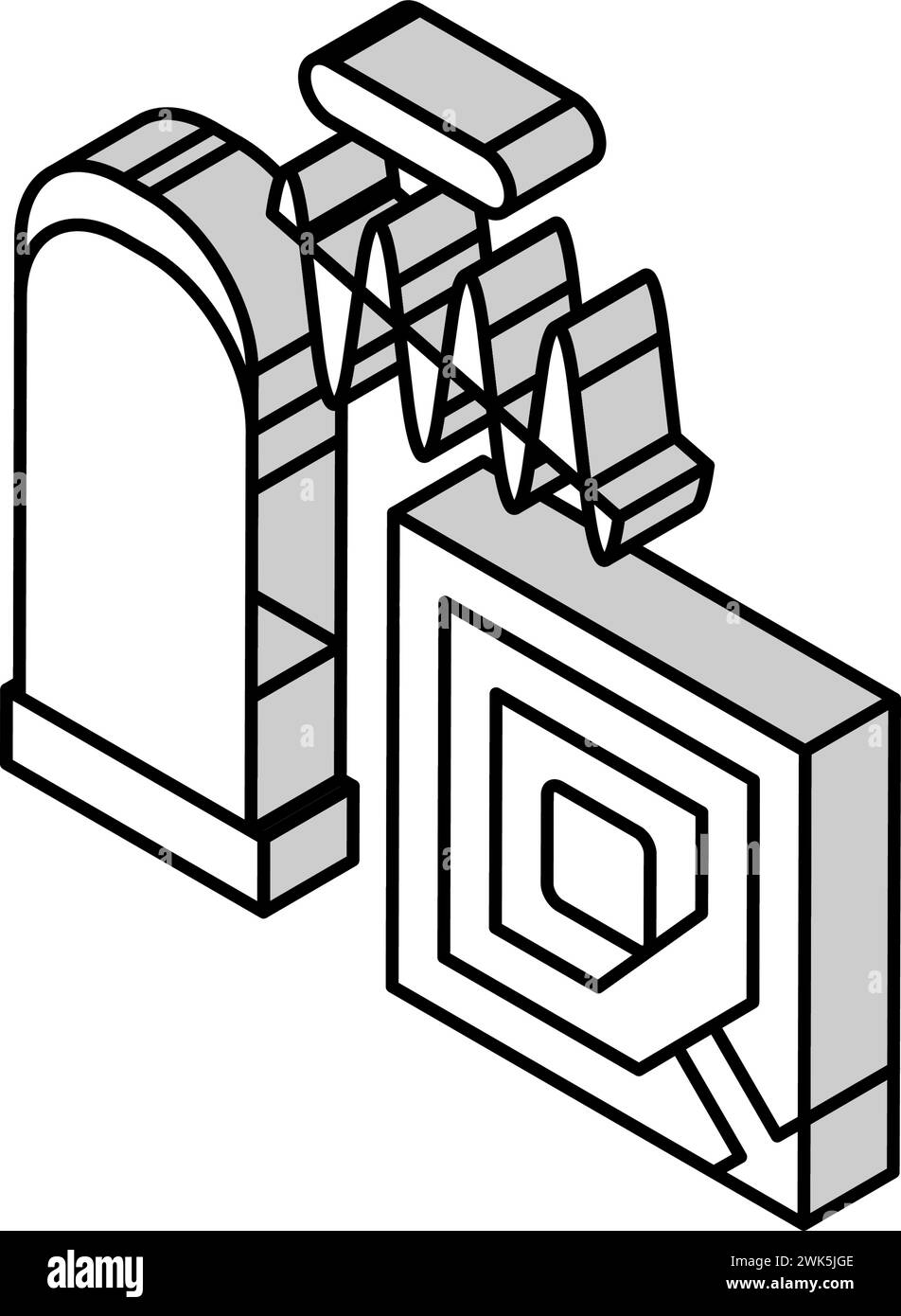 Technologie der isometrischen rfid-Symbolvektorillustration Stock Vektor