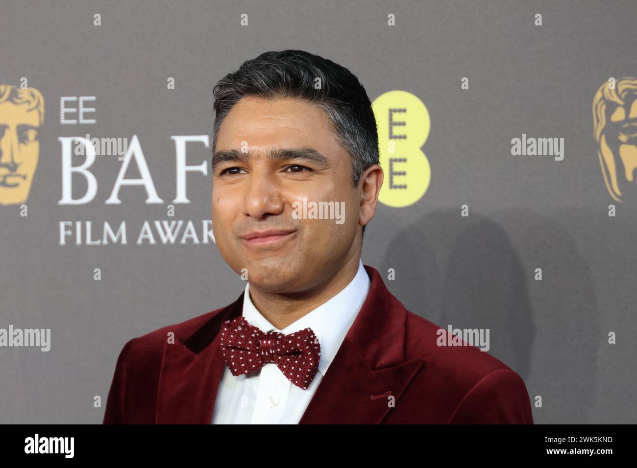 Nick Mohammed, 2024 EE BAFTA Film Awards, The Royal Festival Hall, Southbank Centre, London, Großbritannien, 18. Februar 2024, Foto von Richard Goldschmidt Stockfoto