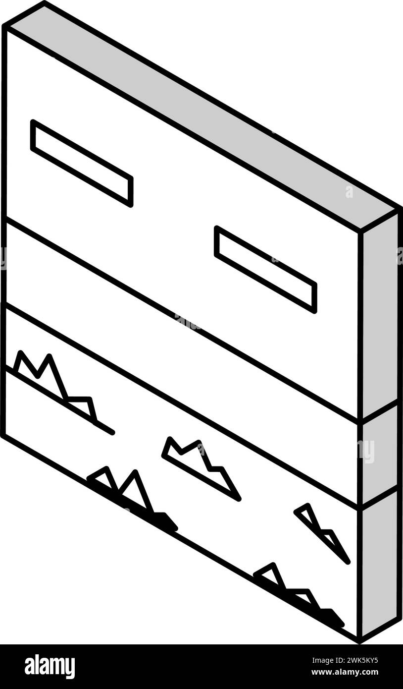 Isometrische Symbolvektorgrafik des Drainagesystems Stock Vektor