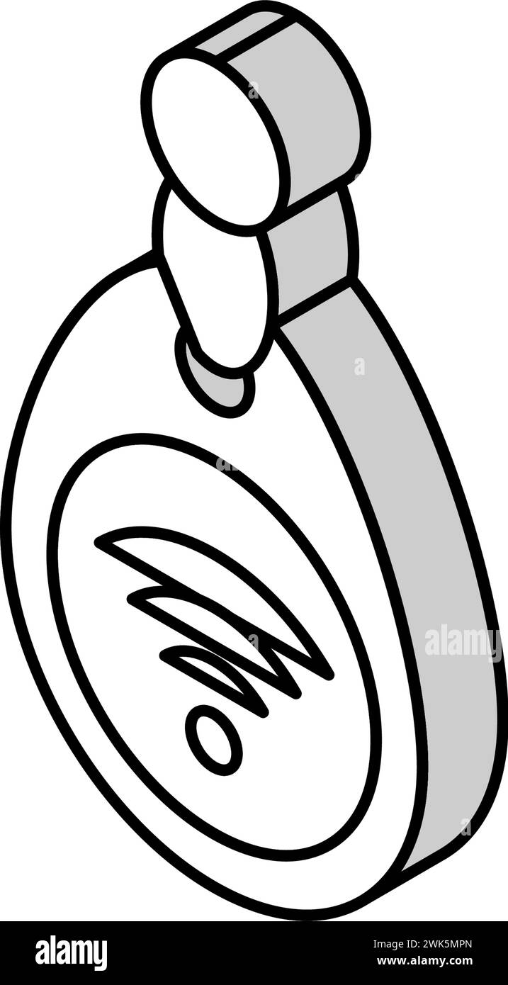 Schmuckstück rfid-Isometrie Vektorillustration Stock Vektor