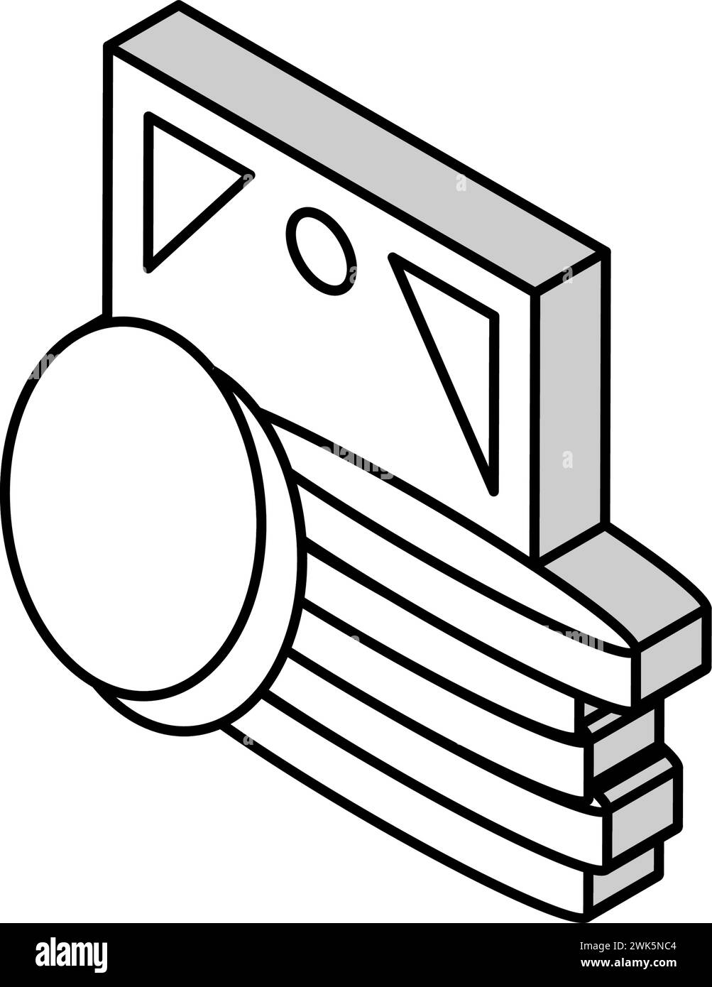 Gesichtsschwämme Isometrie Vektor-Illustration Stock Vektor