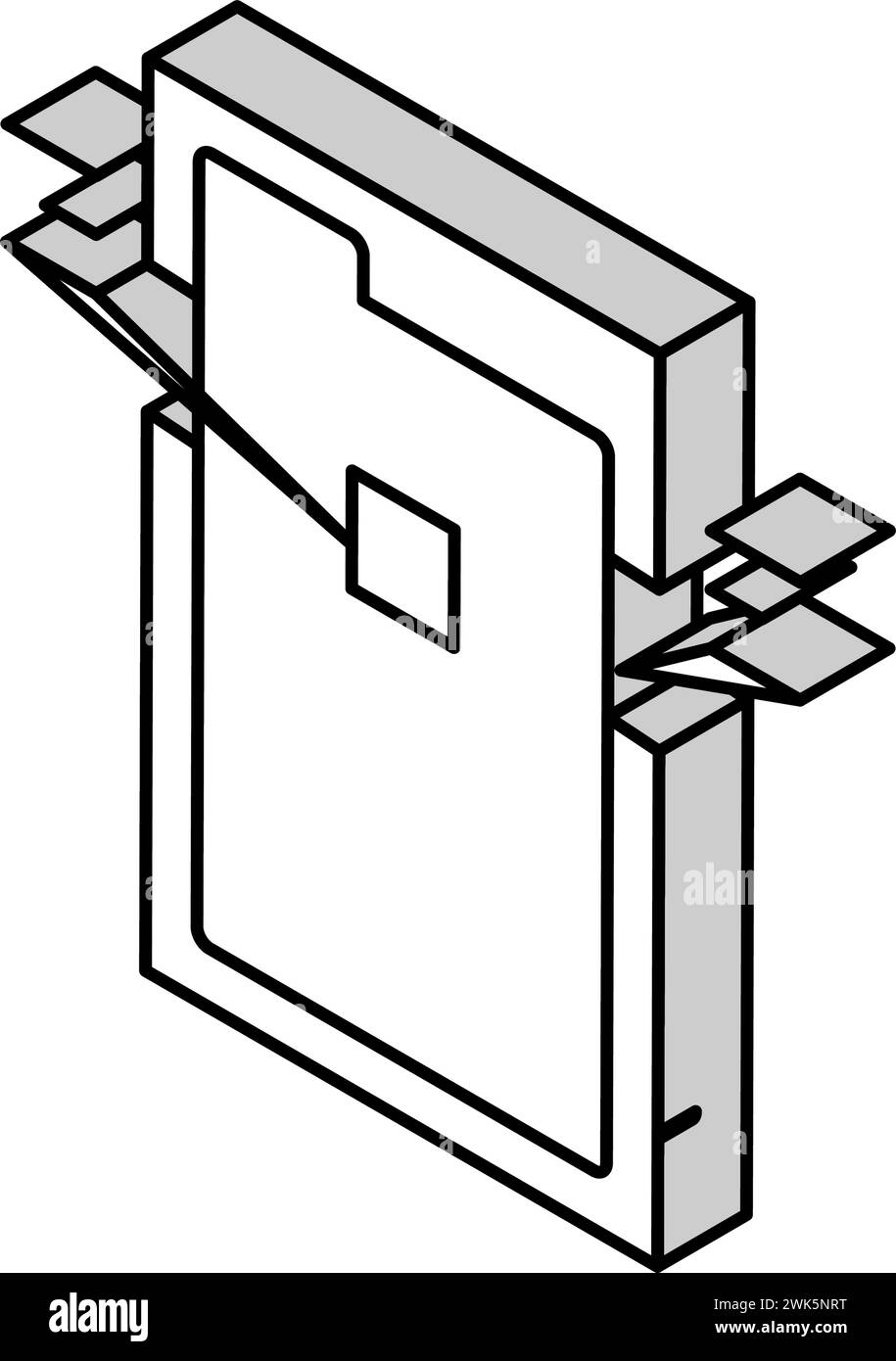 Chip-rfid-Struktur isometrische Symbolvektorillustration Stock Vektor