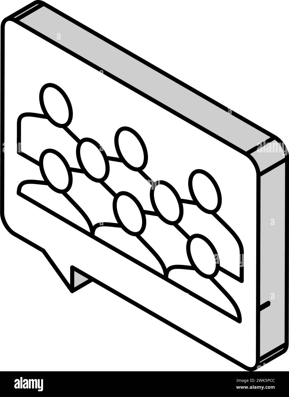 Überprüfung der Illustration des isometrischen Symbolvektors des Kunden Stock Vektor