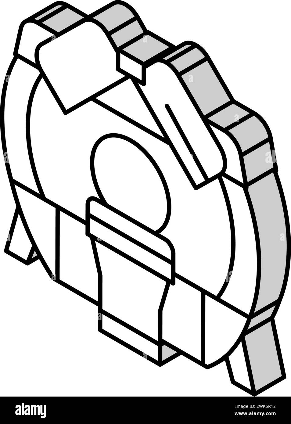 mrt Krankenhaus Radiologie Ausrüstung isometrische Symbol Vektor Illustration Stock Vektor