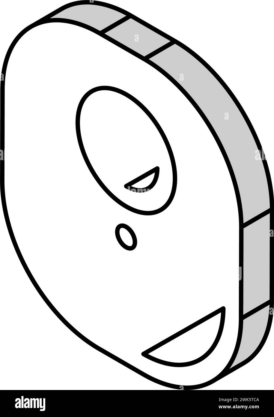 Magnetisches Tag mit isometrischer rfid-Symbolvektorillustration Stock Vektor