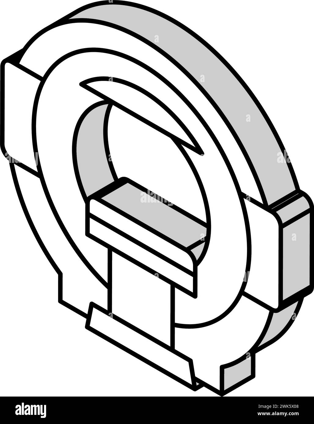Abbildung isometrischer Symbolvektorgrafik von mrt-Radiologiegeräten Stock Vektor