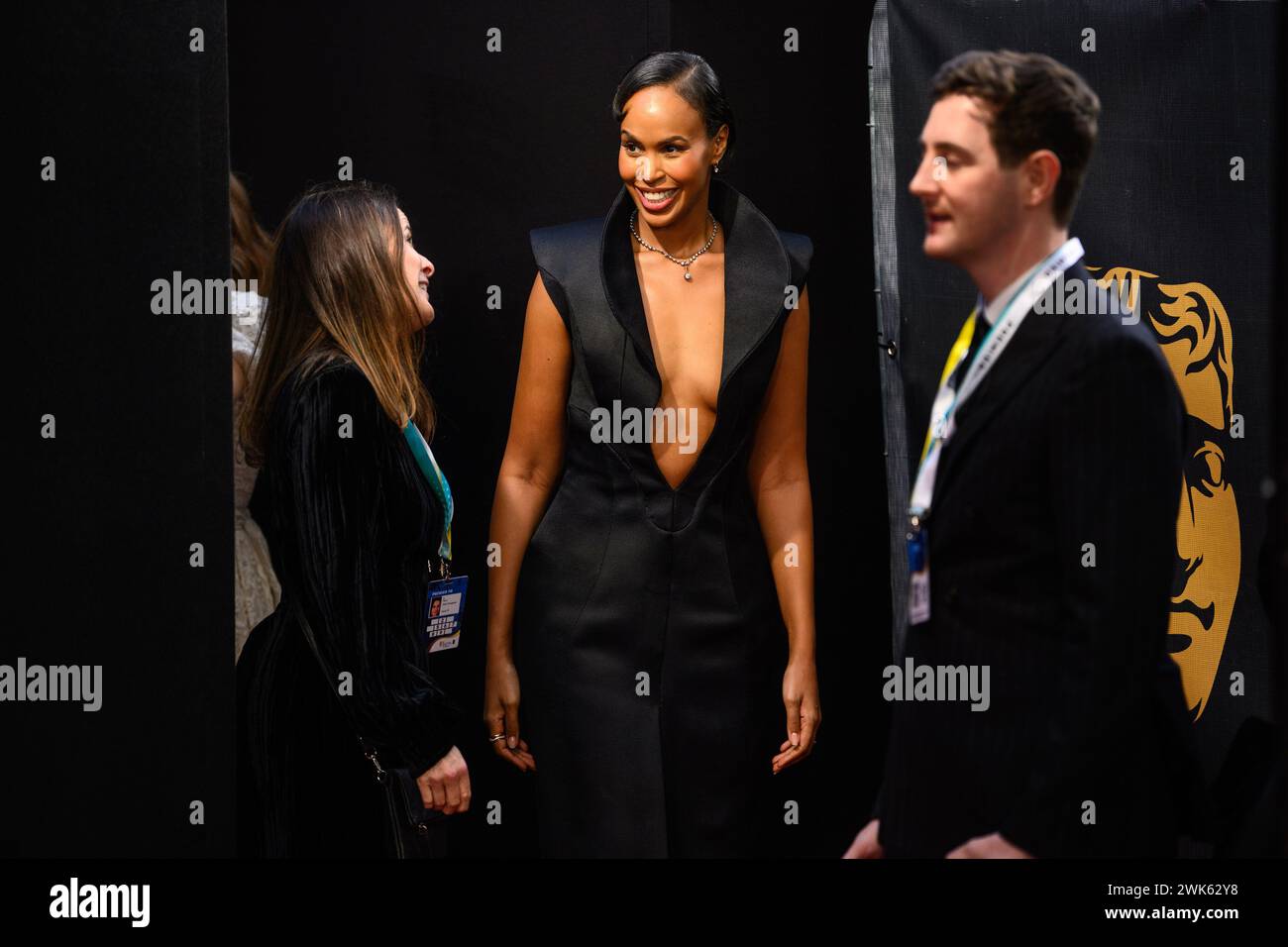 London, Großbritannien. Sonntag, 18. Februar 2024. Sabrina Elba nahm an den BAFTA Film Awards 2024 in der Royal Festival Hall im Southbank Centre in London Teil. Das Foto sollte lauten: Matt Crossick/Alamy Live News Stockfoto