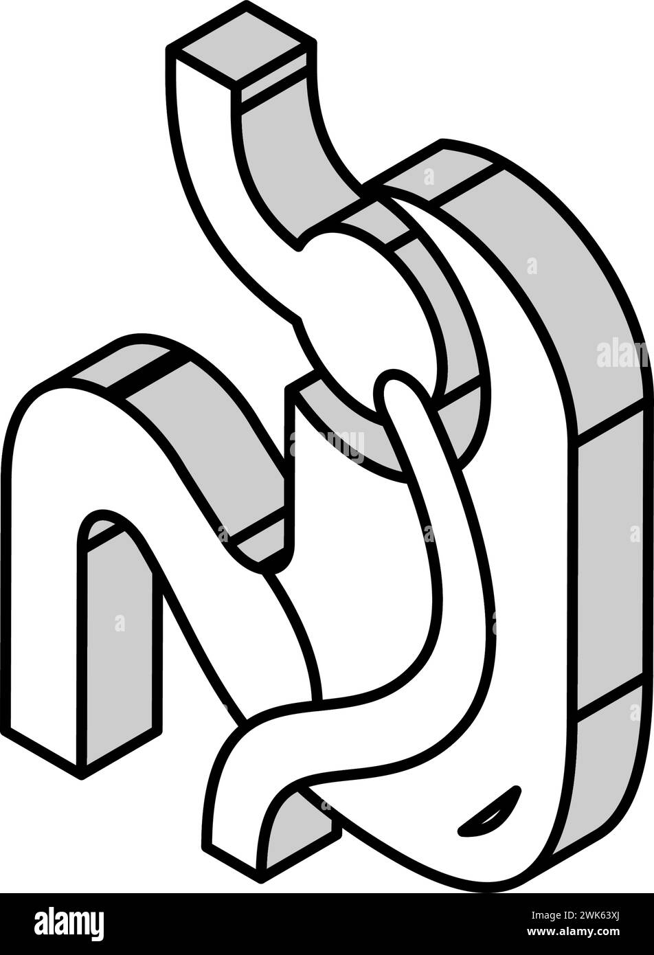 Illustration des Isometrischen Isometrie-Symbols zum Schnüren Stock Vektor