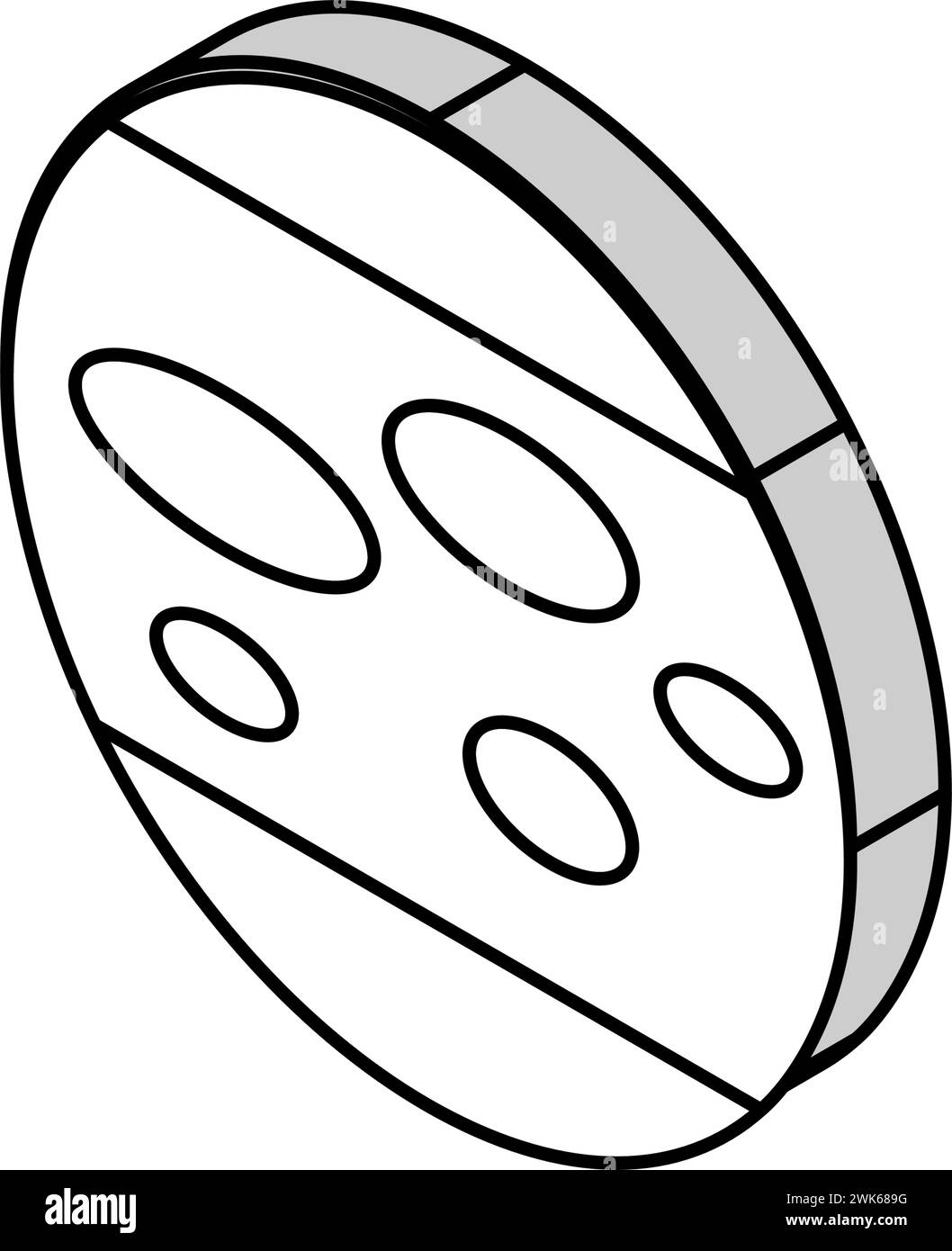 Illustration des Isometrischen Icons des nummulären Ekzems Stock Vektor