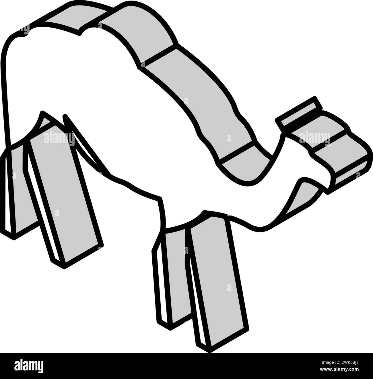 Isometrische Symboldarstellung für Kameltiere Stock Vektor