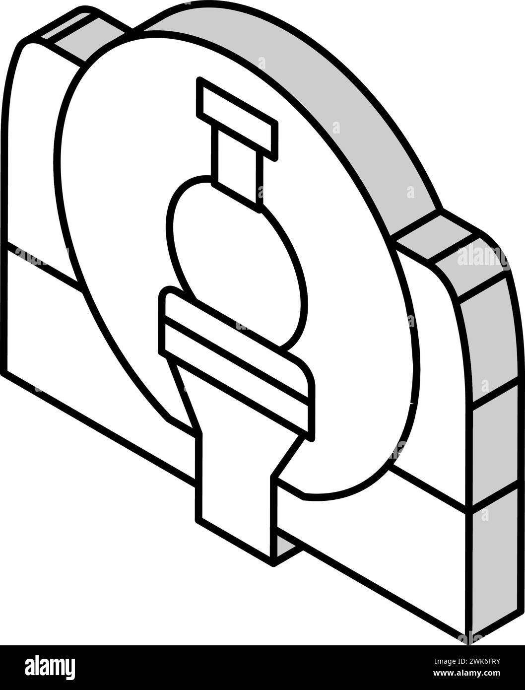 Isometrische Symbolvektorillustration für Hirnschmerzen Stock Vektor