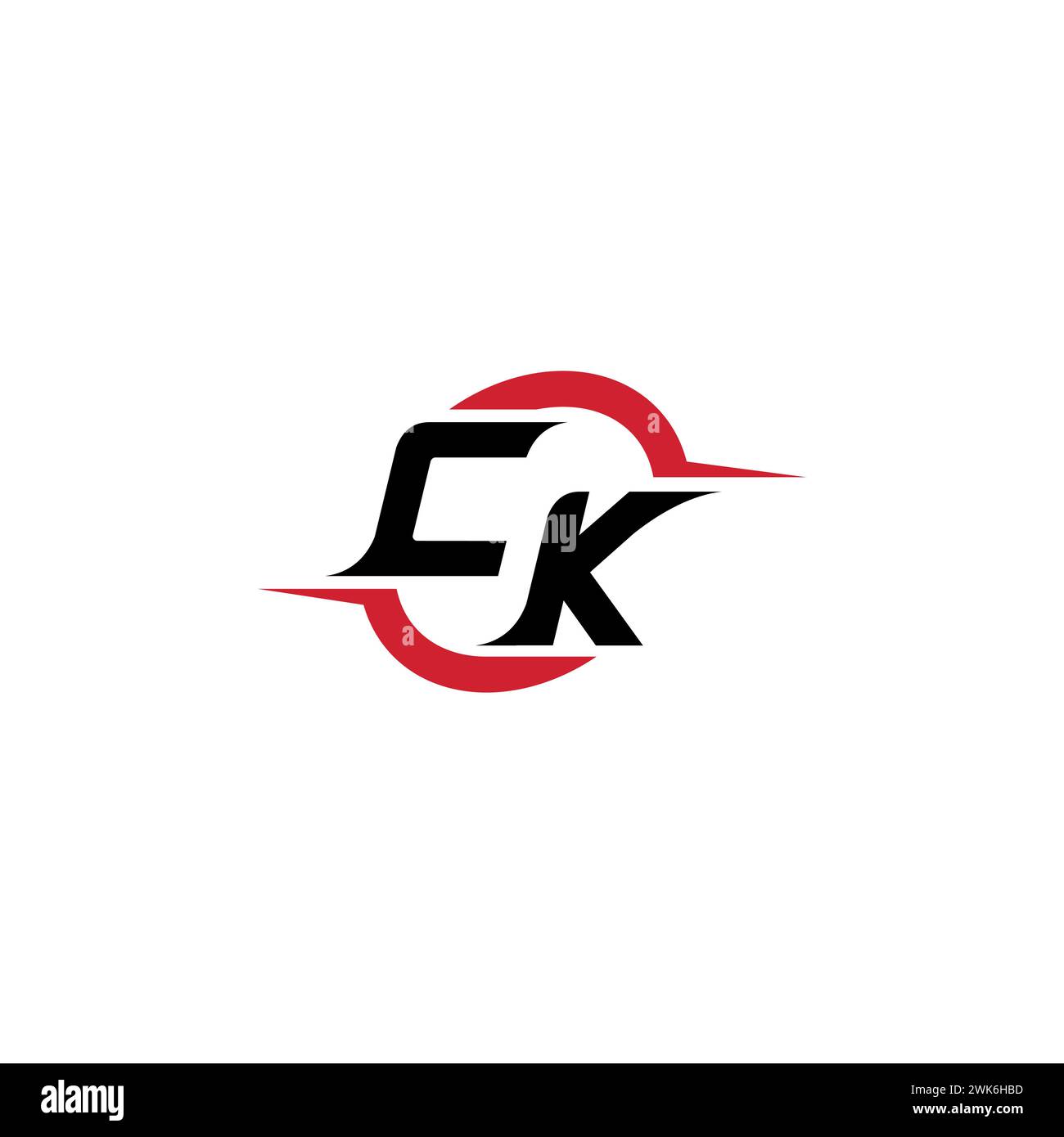 CK Initial Logo cooles und stylisches Konzept für E-Sport- oder Gaming-Logo als Inspiration Stock Vektor