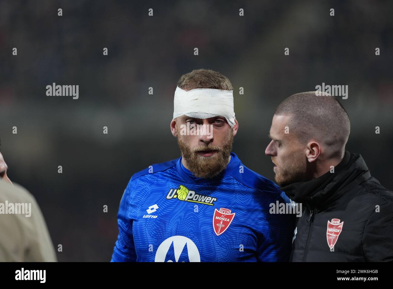 Monza, Italien. Februar 2024. Michele Di Gregorio, während des AC Monza vs AC Milan, Serie A, im U-Power Stadium. Quelle: Alessio Morgese/Alessio Morgese/Emage/Alamy Live News Stockfoto