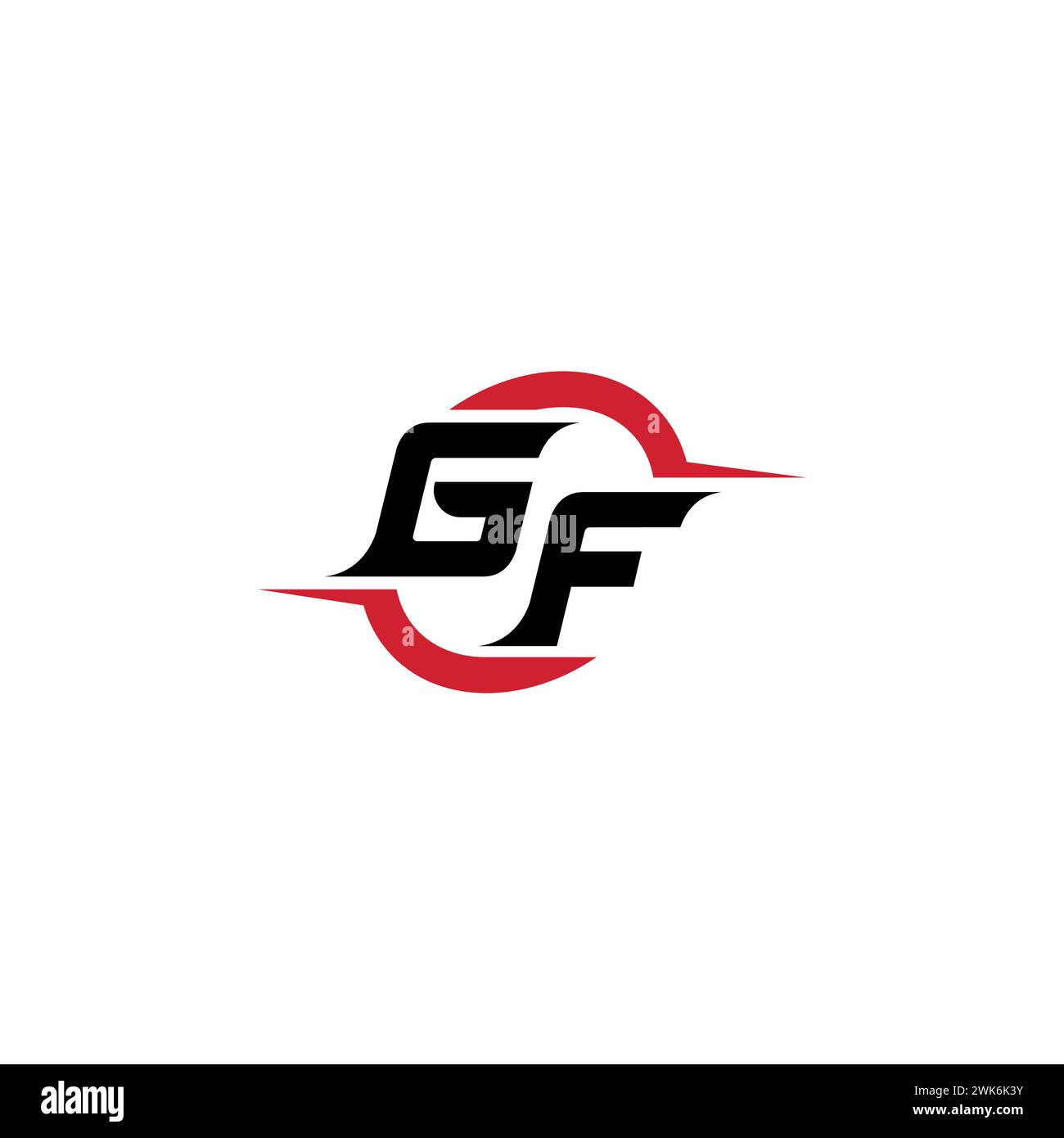GF Initial Logo cooles und stylisches Konzept für E-Sport- oder Gaming-Logo als Inspiration Stock Vektor