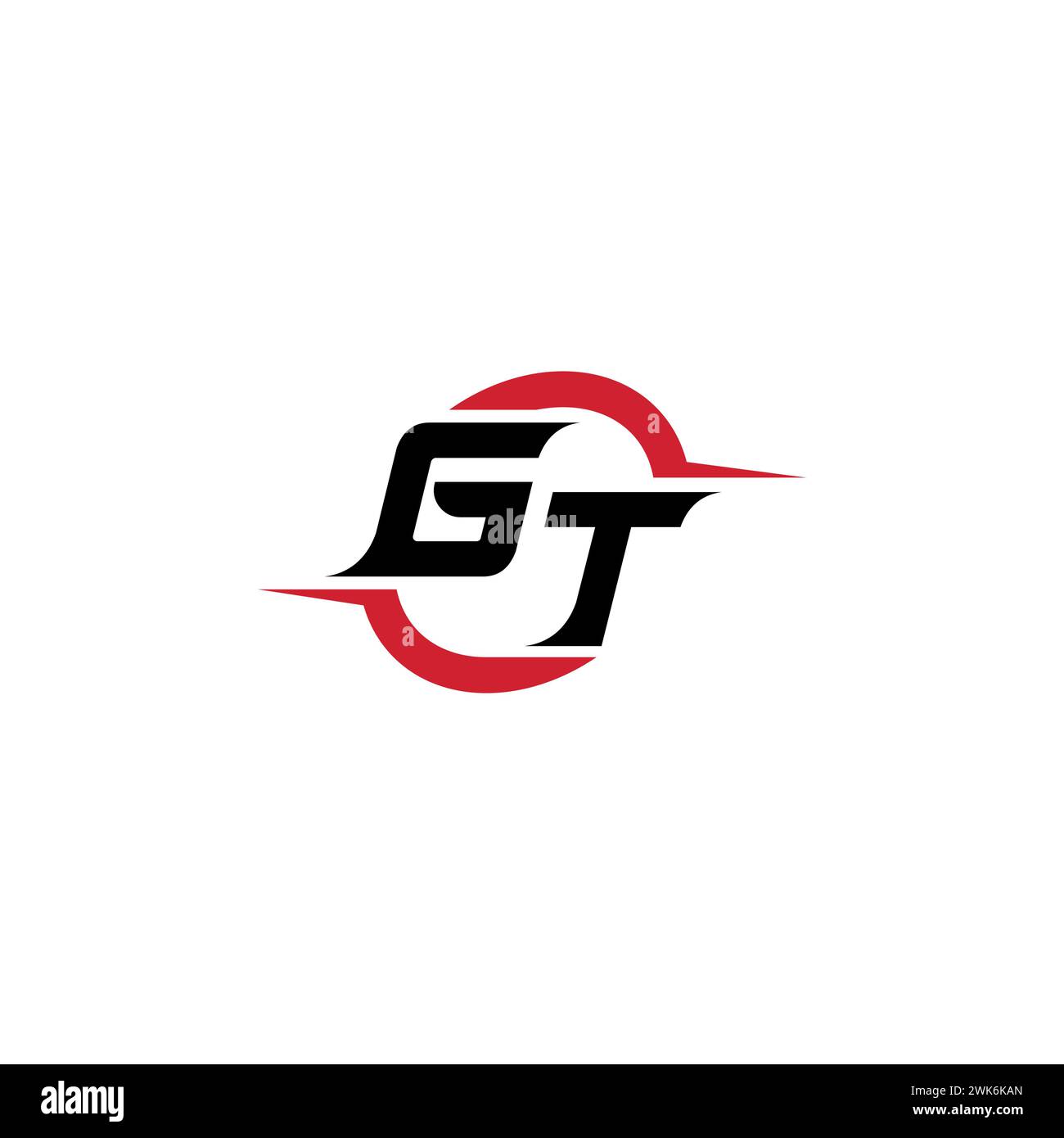 GT Initial Logo cooles und stylisches Konzept für E-Sport- oder Gaming-Logo als Inspiration Stock Vektor