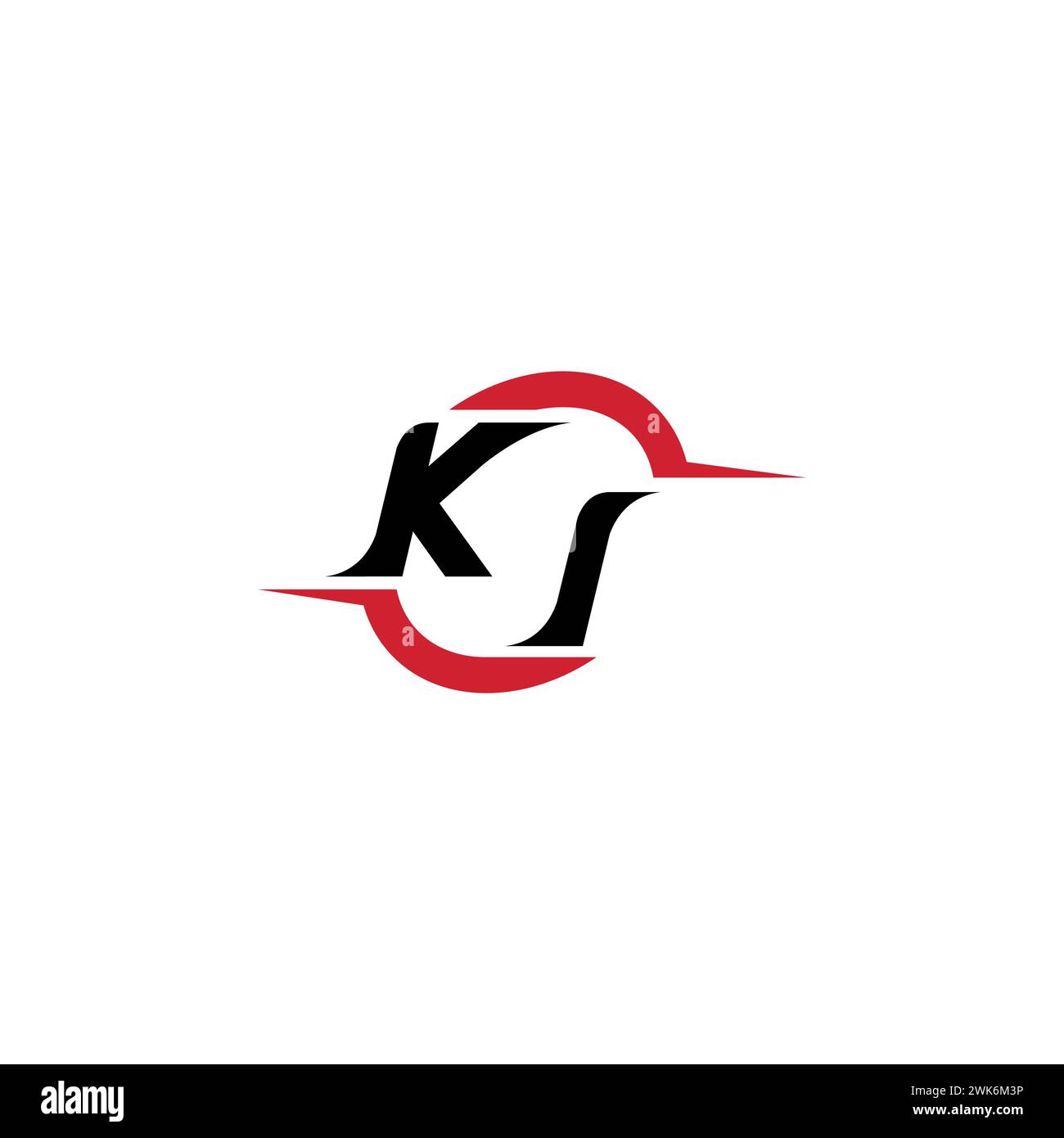 KI Initial Logo cooles und stylisches Konzept für E-Sport- oder Gaming-Logo als Inspiration Stock Vektor