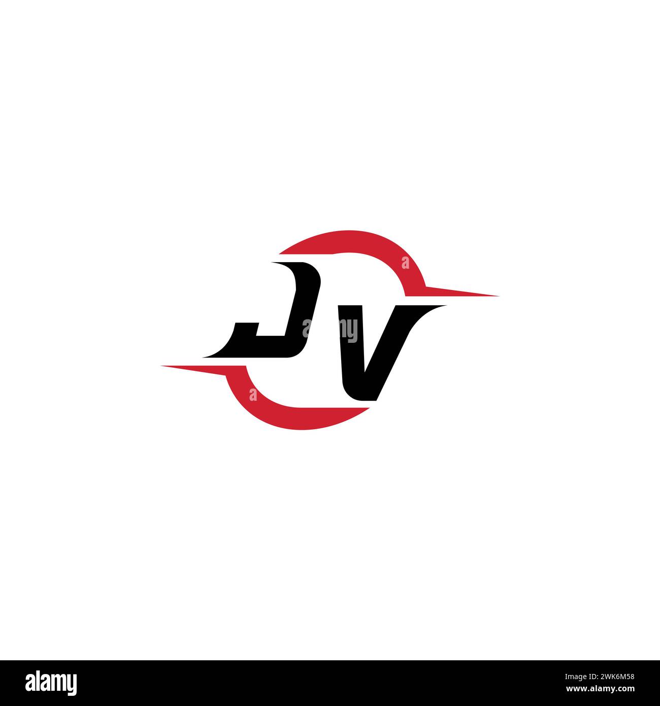 JV Initial Logo cooles und stylisches Konzept für E-Sport- oder Gaming-Logo als Inspiration Stock Vektor