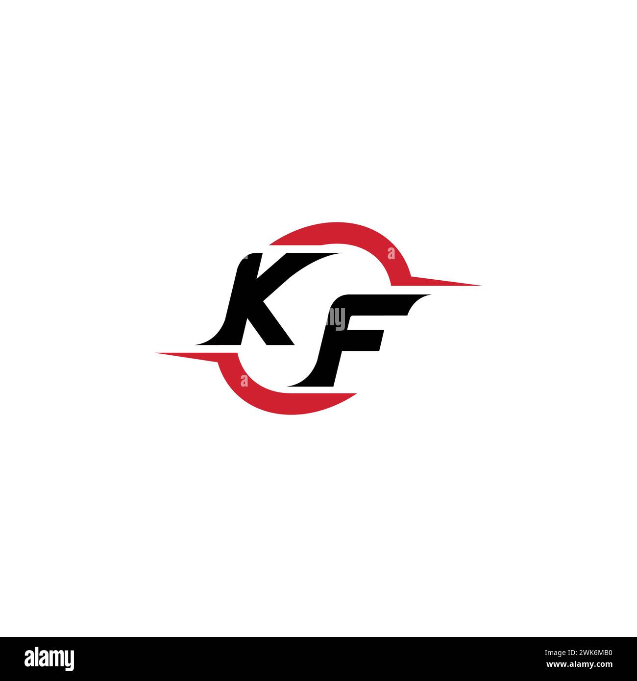 KF Initial Logo cooles und stylisches Konzept für E-Sport- oder Gaming-Logo als Inspiration Stock Vektor