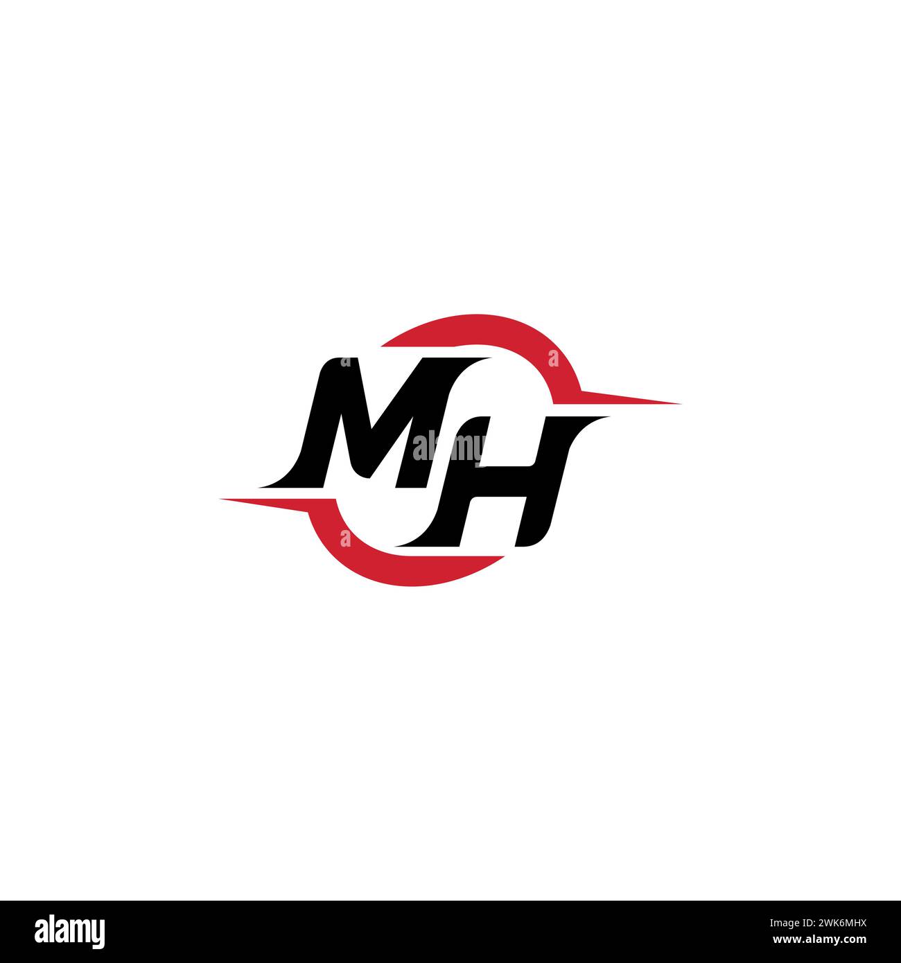 MH Initial Logo cooles und stylisches Konzept für E-Sport- oder Gaming-Logo als Inspiration Stock Vektor
