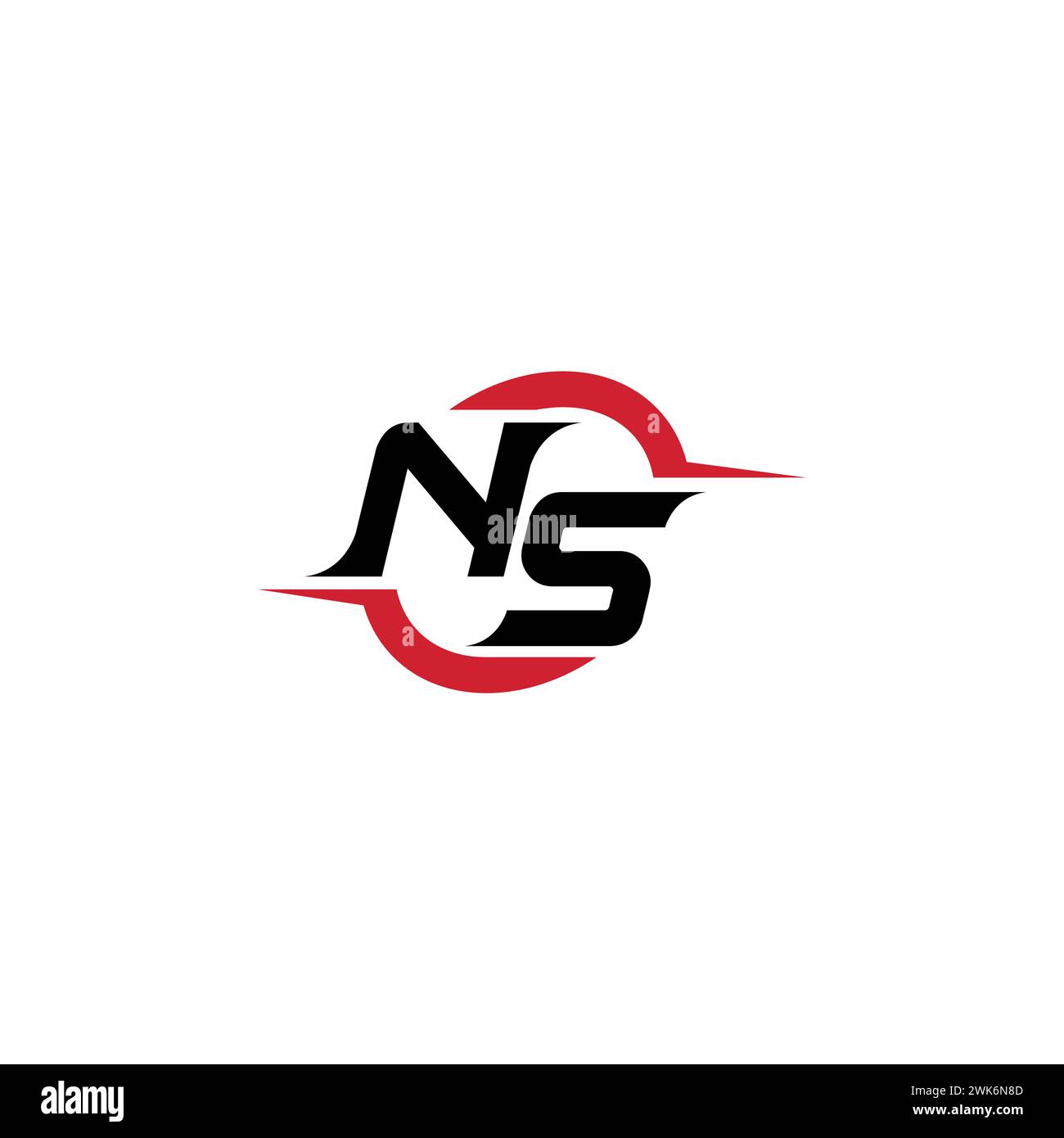 NS Initial Logo cooles und stylisches Konzept für E-Sport- oder Gaming-Logo als Inspiration Stock Vektor