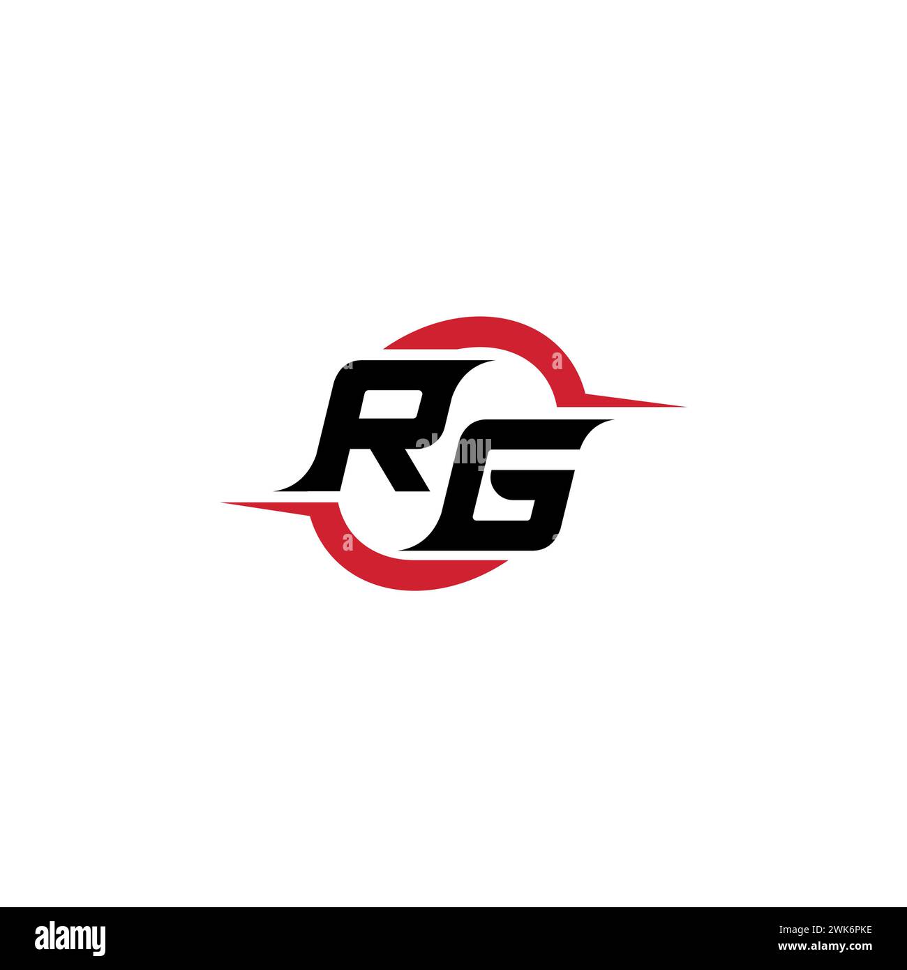 RG Initial Logo cooles und stylisches Konzept für E-Sport- oder Gaming-Logo als Inspiration Stock Vektor