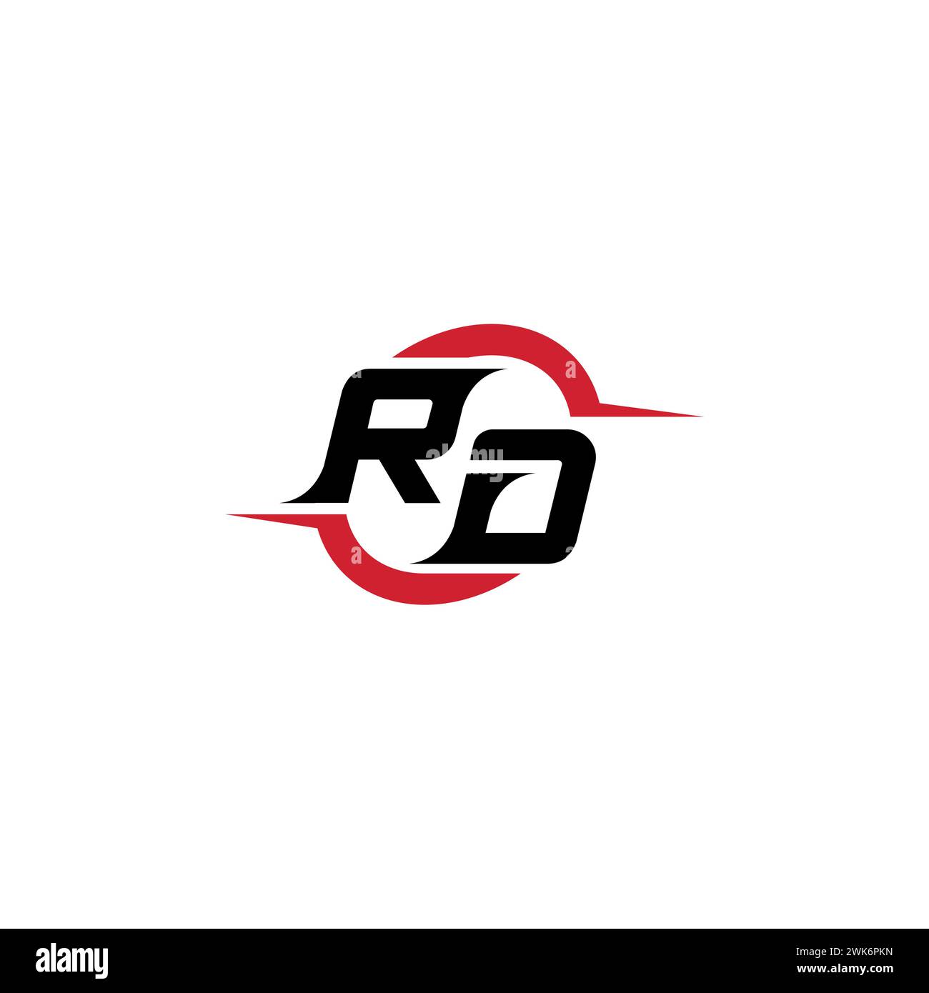 RD Initial Logo cooles und stylisches Konzept für E-Sport- oder Gaming-Logo als Inspiration Stock Vektor