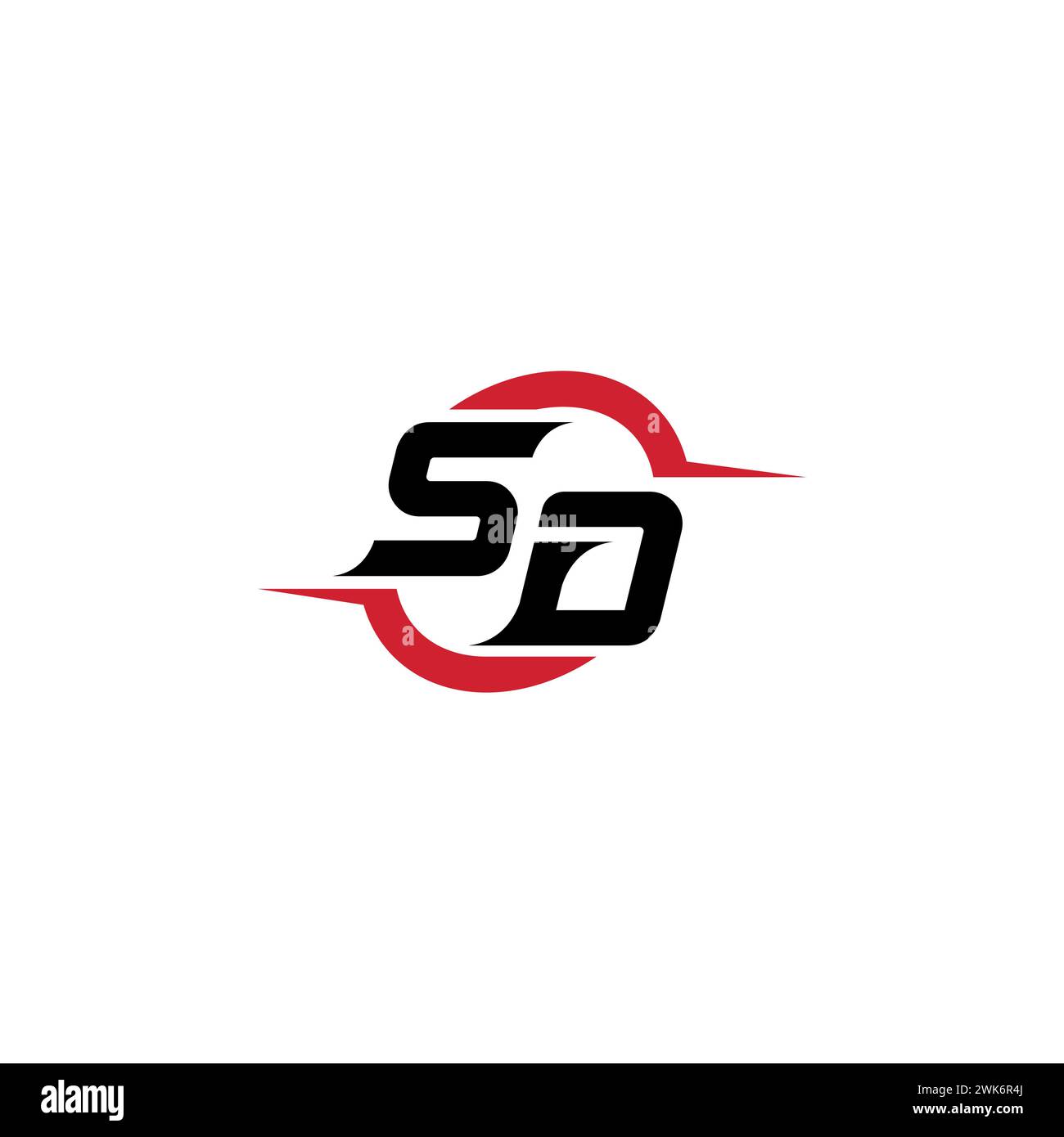 SD Initial Logo cooles und stylisches Konzept für E-Sport- oder Gaming-Logo als Inspiration Stock Vektor