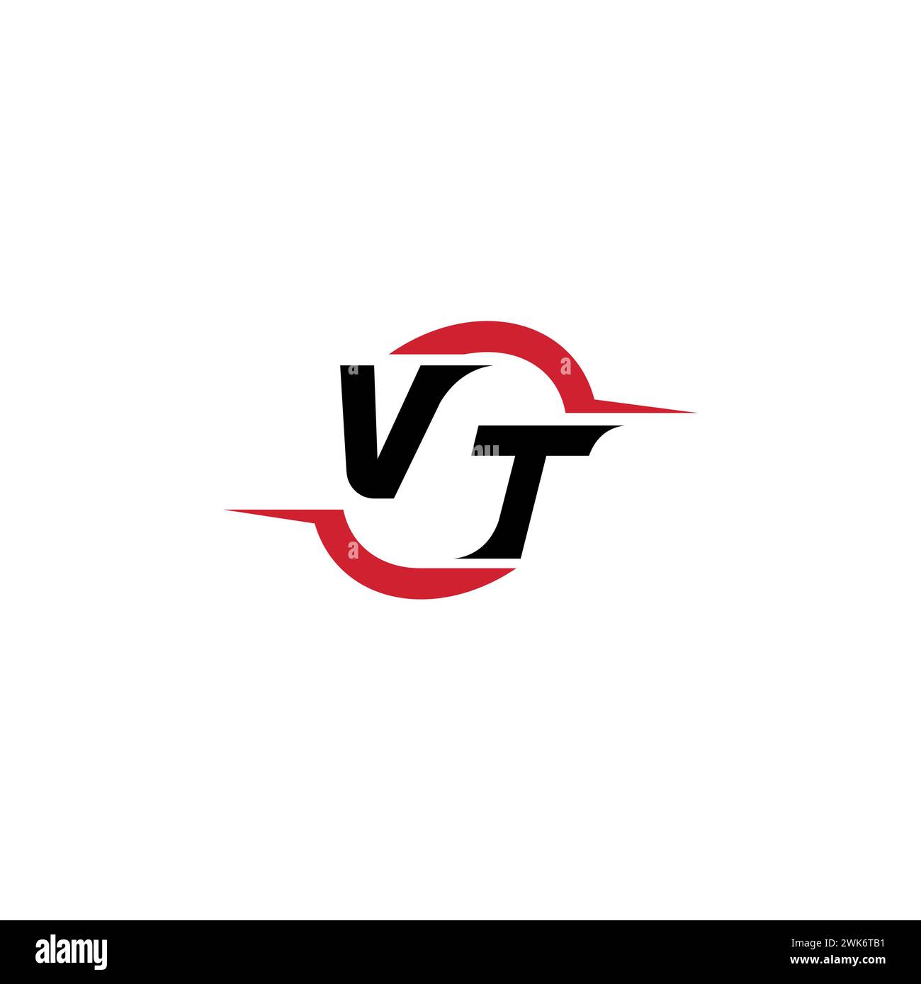 VT Initial Logo cooles und stylisches Konzept für E-Sport- oder Gaming-Logo als Inspiration Stock Vektor