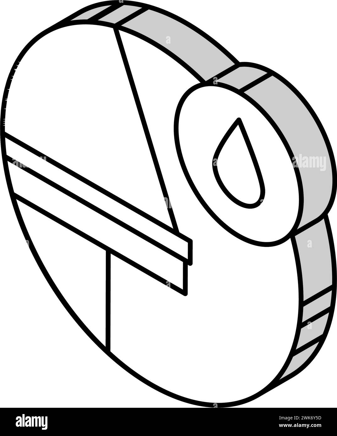 Abbildung des isometrischen Symbols für Tropfkante Stock Vektor