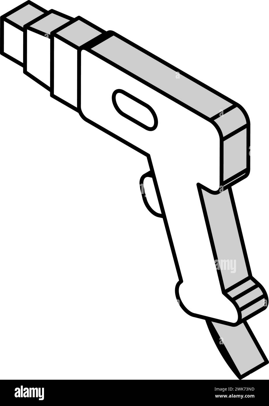 Lüftergerät für isometrische Iconvektorillustration der Kunstharzkunst Stock Vektor