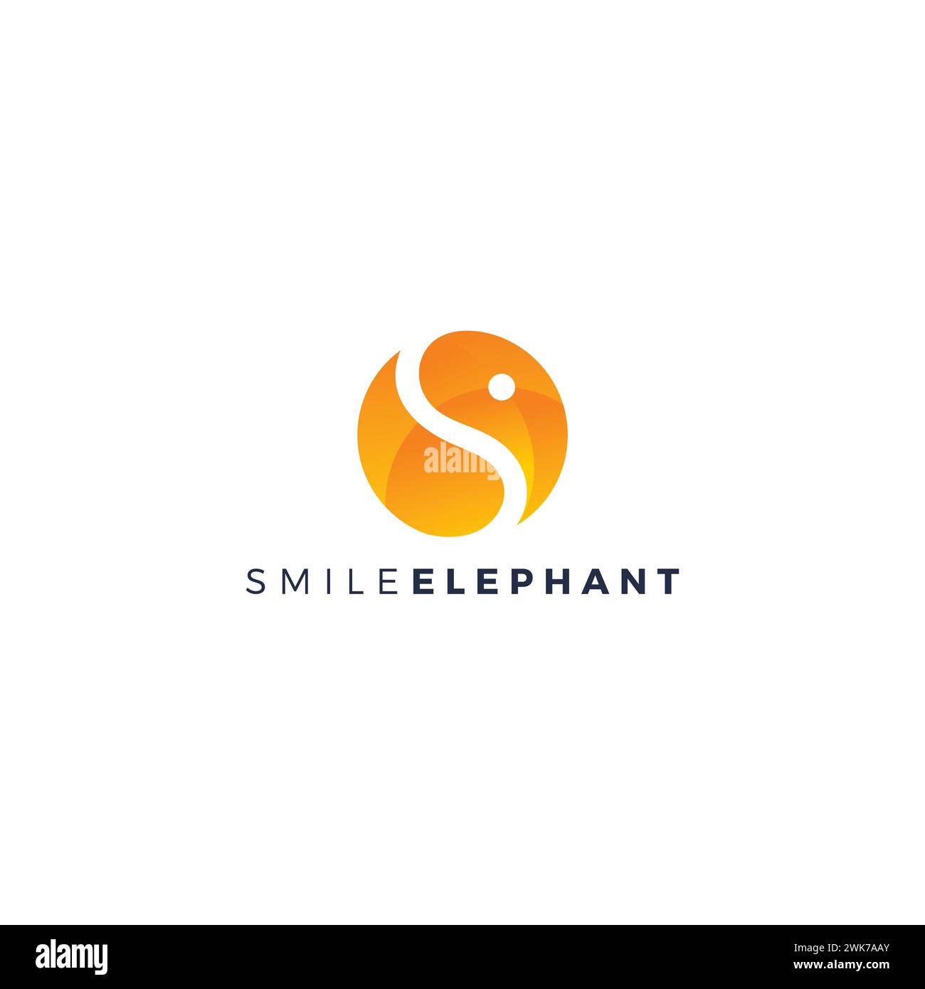 S abstraktes Elephant-Logo. Symbol „Buchstabe S“ Stock Vektor