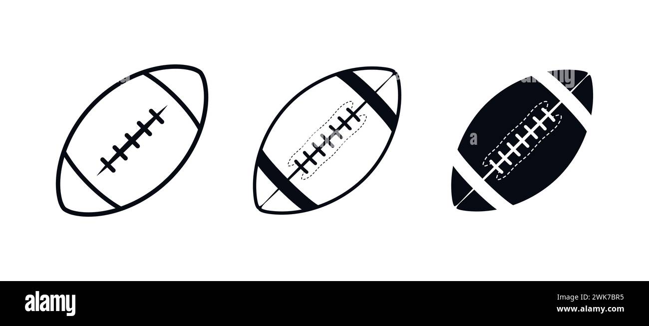 American Football beliebte Sportsymbole Stock Vektor