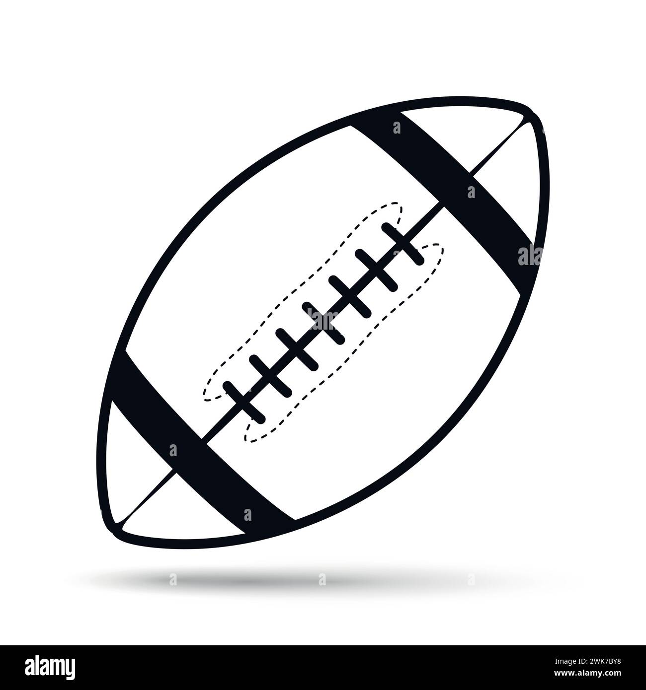 American Football beliebte Sportsymbole Stock Vektor