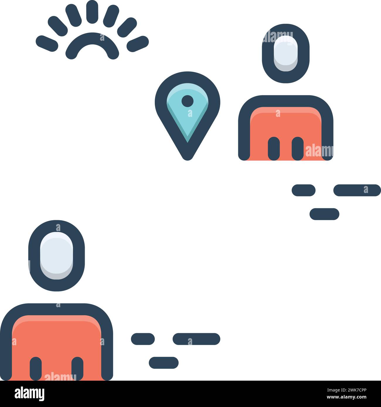 Symbol für Abwesend, Fern Stock Vektor