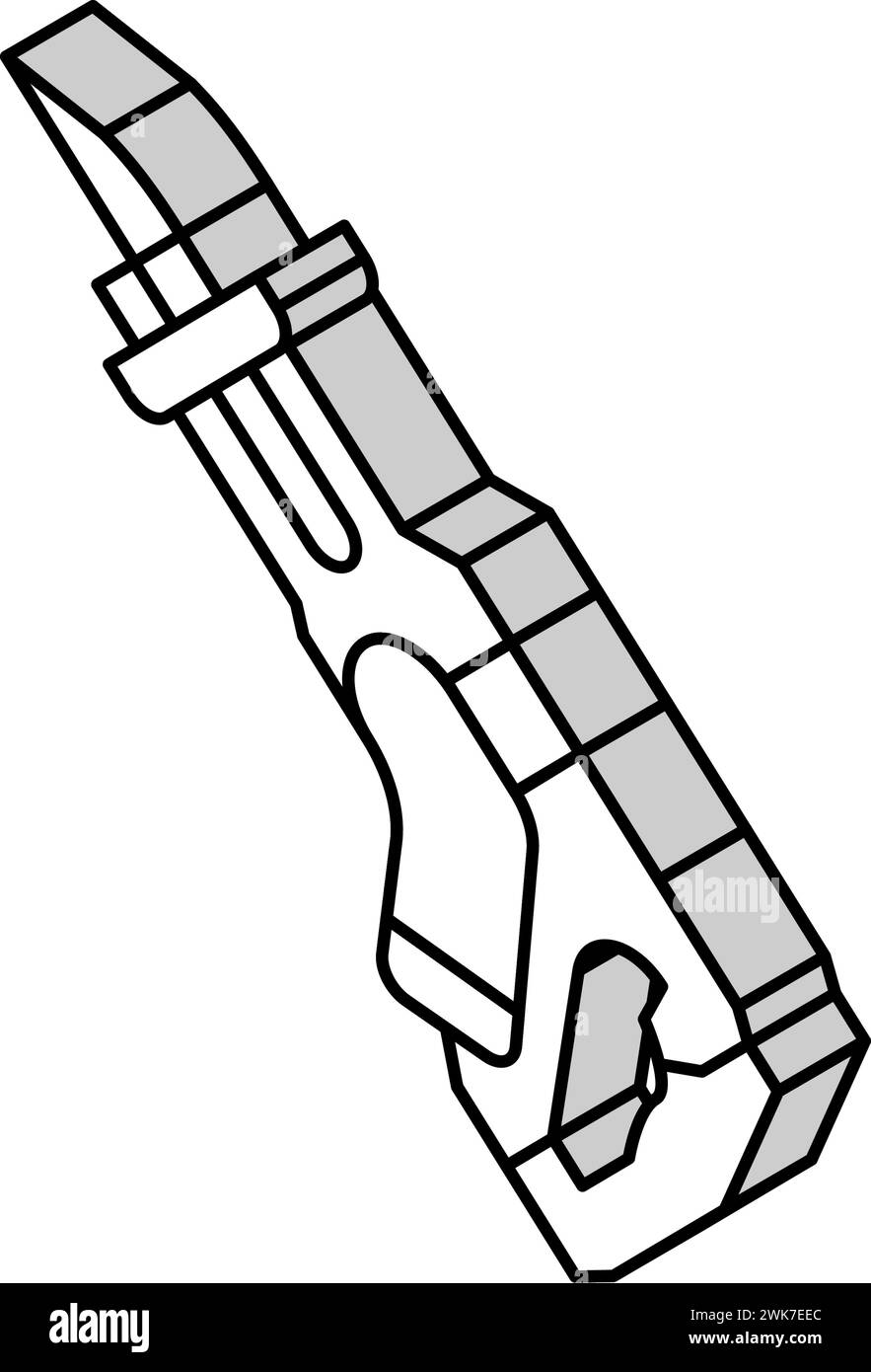 Abbildung des isometrischen Symbolvektors für das Sägewerkzeug für die Hubbewegung Stock Vektor